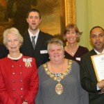 Receiving the Queen's Award for Voluntary Service
